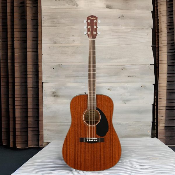 Fender Acoustic Guitar, CD-60S, with 2-Year Warranty, Dreadnought Classic Design with Rounded Walnut Fingerboard, Glossed Finish, All-Mahogany Construction - Image 2