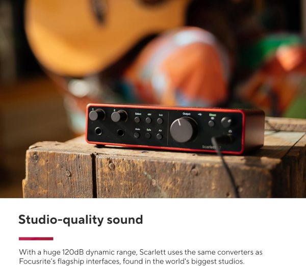Scarlett 2i2 Studio 4th Gen USB Audio Interface Bundle for the Songwriter with Condenser Microphone and Headphones for Recording, Streaming, and Podcasting - Image 4