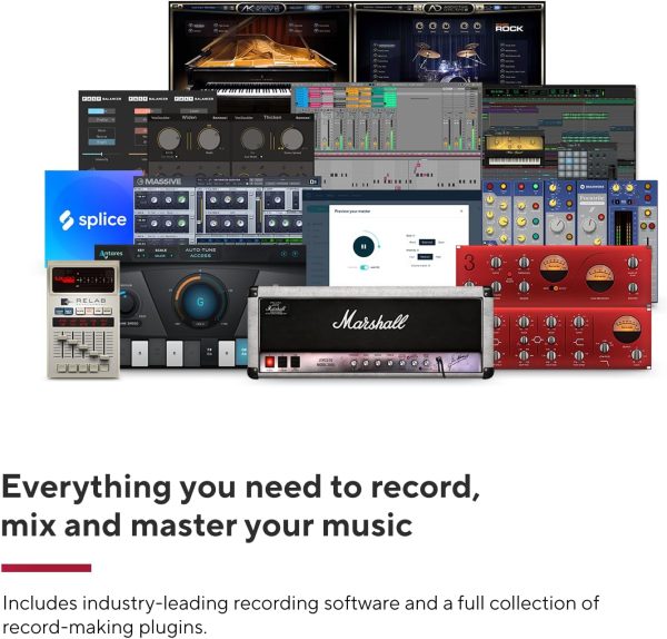 Scarlett 2i2 Studio 4th Gen USB Audio Interface Bundle for the Songwriter with Condenser Microphone and Headphones for Recording, Streaming, and Podcasting - Image 6