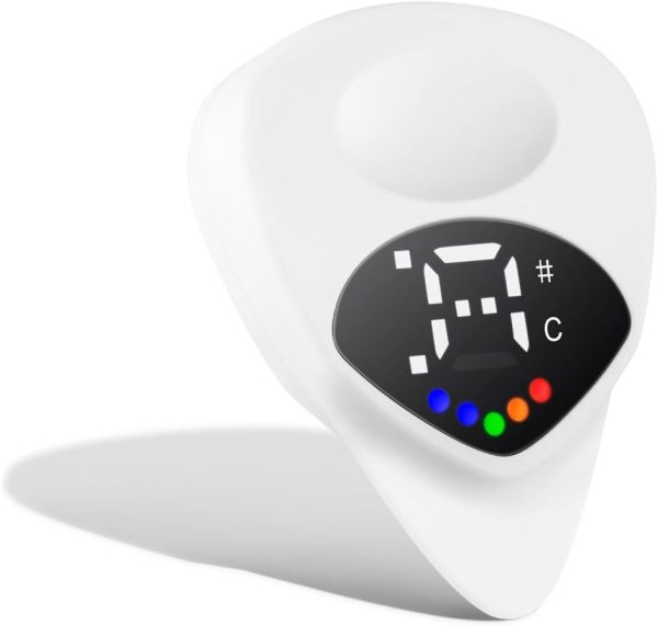 USA Guitar Tuner Pick 2-in-1 - Digital with LED Screen, 0.6mm Plectrum, 12 Equal Temperaments, Precision Tuning for Electric & Acoustic Guitars, Bass, Ukulele, Violin, Bass, Banjo, Chromatic - Image 8